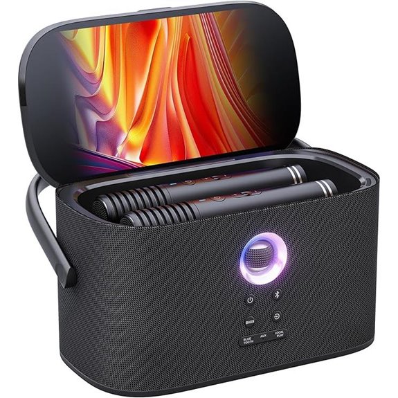 portable karaoke machine set