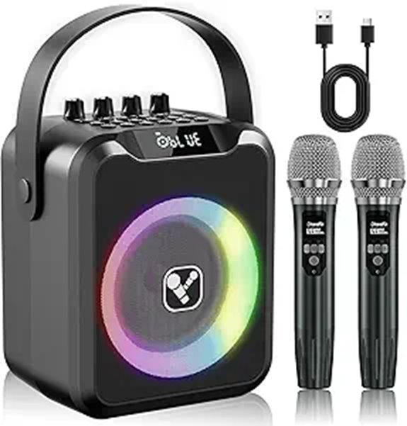 portable karaoke microphone set
