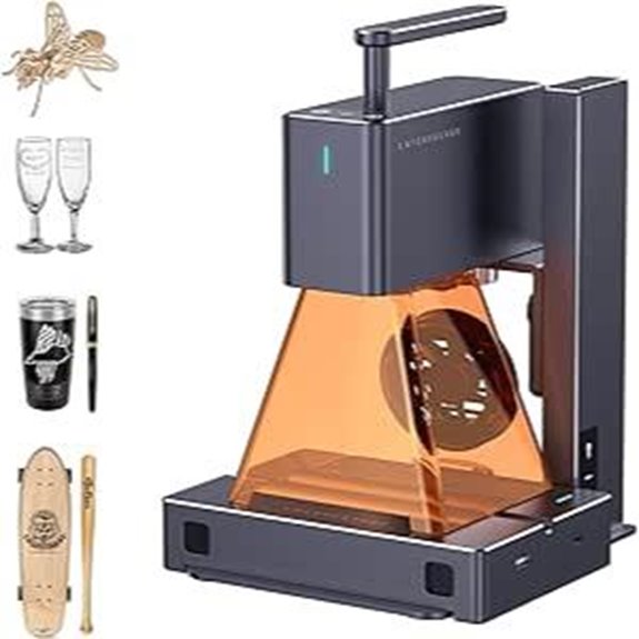 LaserPecker LP2 Portable Laser Engraver with Rotary Roller