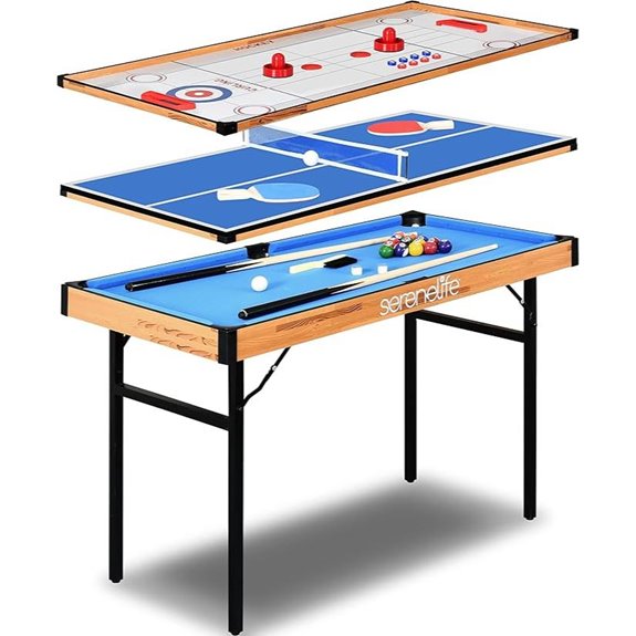 SereneLife 4-in-1 Portable Game Table with Accessories