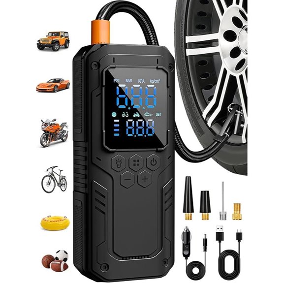 AIRSURE Portable Tire Inflator with Autostop 150PSI