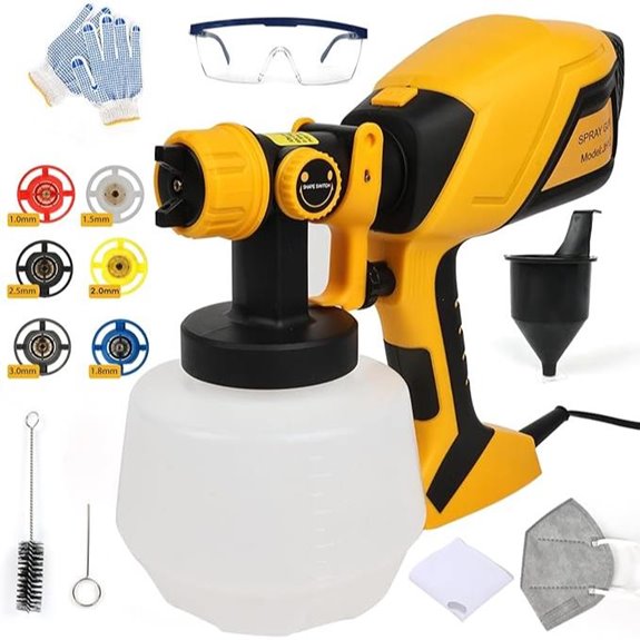 1000W HVLP Paint Sprayer with Nozzles and Flow