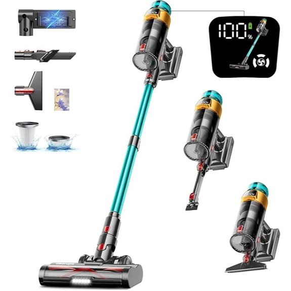 Cordless Vacuum Cleaner 600W 70Min Rechargeable Multi-Surface