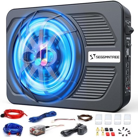 1000W Slim Under-Seat Subwoofer with Amp Kit