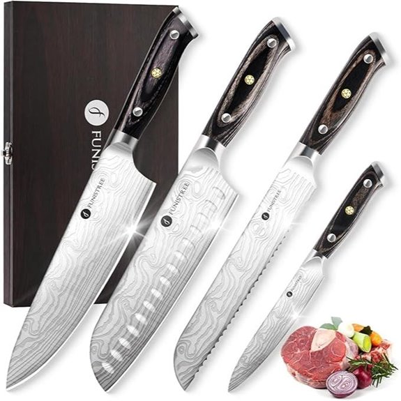 Professional Kitchen Knife Set with Wooden Box