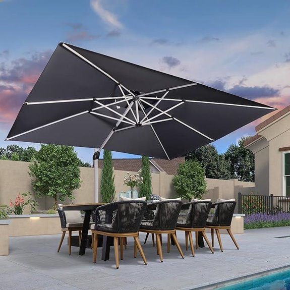 PURPLE LEAF 10'x13' Cantilever Patio Umbrella
