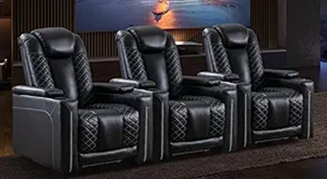 CANMOV 3-Piece Power Recliner Set with USB and Cup Holders
