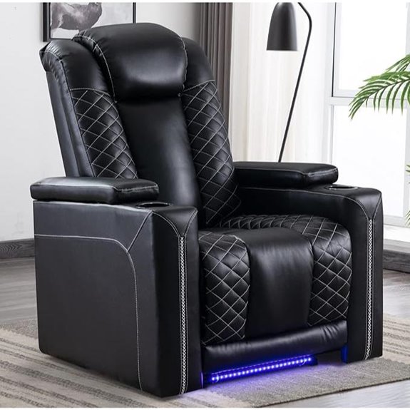 CANMOV Power Recliner with USB Cup Holders Ambient Light