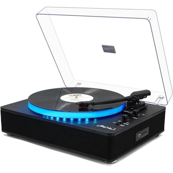 record player with speakers