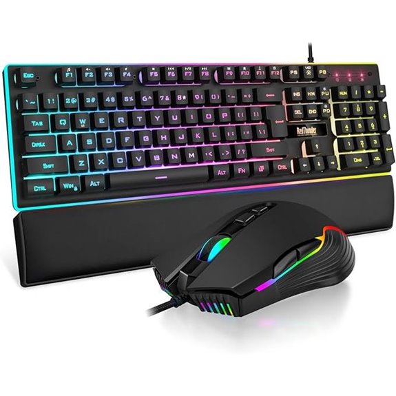 RedThunder Gaming Keyboard Mouse & Wrist Rest Set