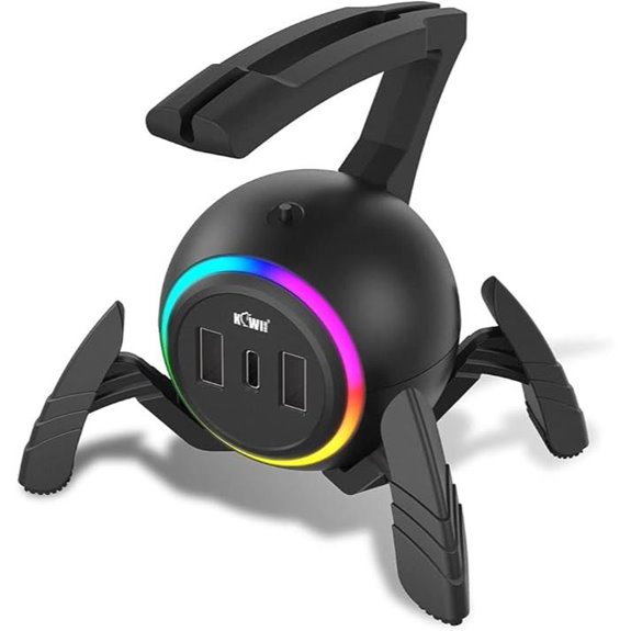 KIWIFOTOS RGB Mouse Bungee with USB Hub and LED