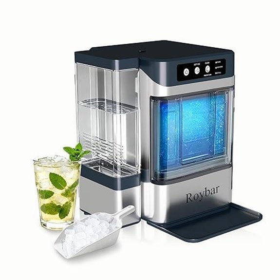 Portable Ice Maker with Self-Cleaning and Detachable Water Tank
