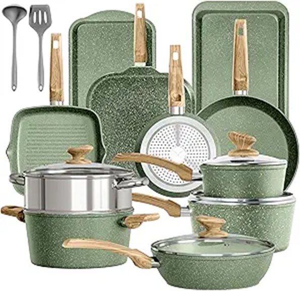 17-Piece Nonstick Pots and Pans Kitchen Cookware Set