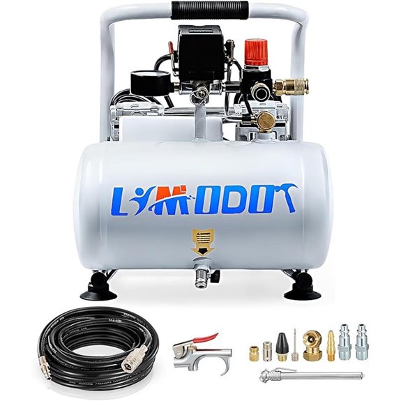 Ultra Quiet 1-Gallon Steel Air Compressor Kit