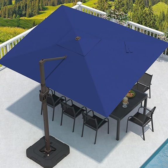 9' x 12' Cantilever Patio Umbrella with Tilt and Rotation