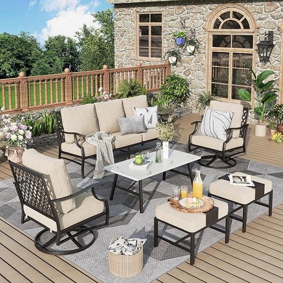 six piece patio set