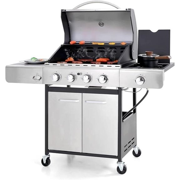 Sophia & William 4-Burner Gas BBQ Grill with Side