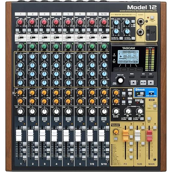 tascam 12 track digital mixer