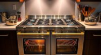 top gas ranges with double ovens