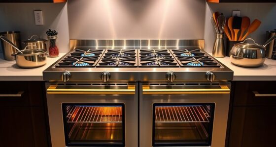 top gas ranges with double ovens