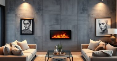 top wall mounted electric fireplaces