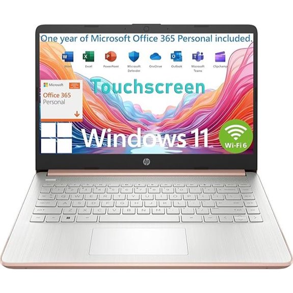 HP Touchscreen Laptop with Office 365 and WiFi 6