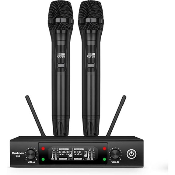 two channel uhf microphone system