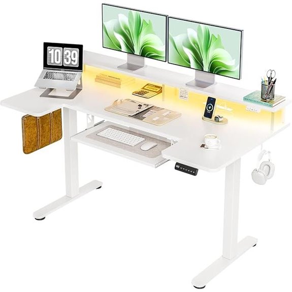 OffiGo U-Shaped Height-Adjustable Standing Desk