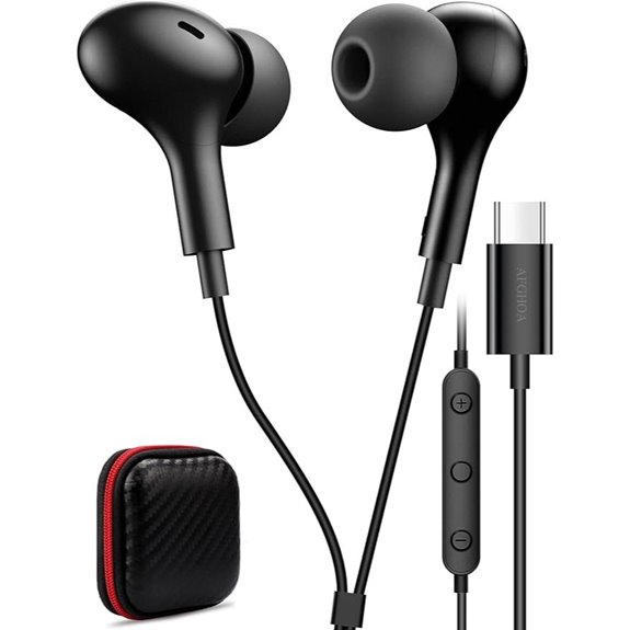 USB-C Earbuds with Microphone and Noise Cancellation
