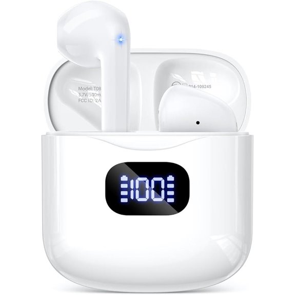 Wireless Bluetooth Earbuds with LED Display and Waterproof