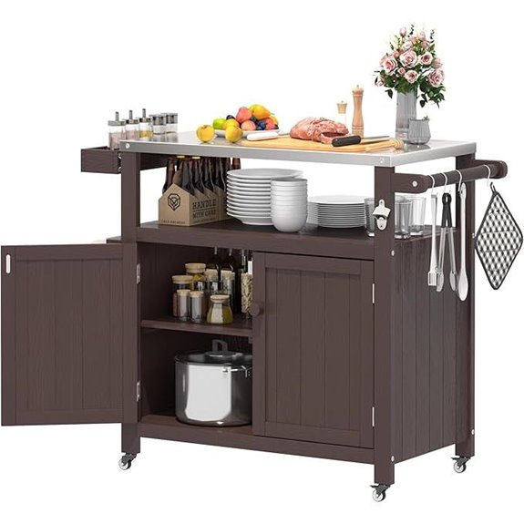 weatherproof stainless steel island