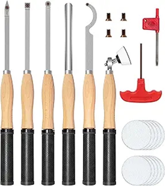 Carbide Wood Lathe Tools Set with Inserts