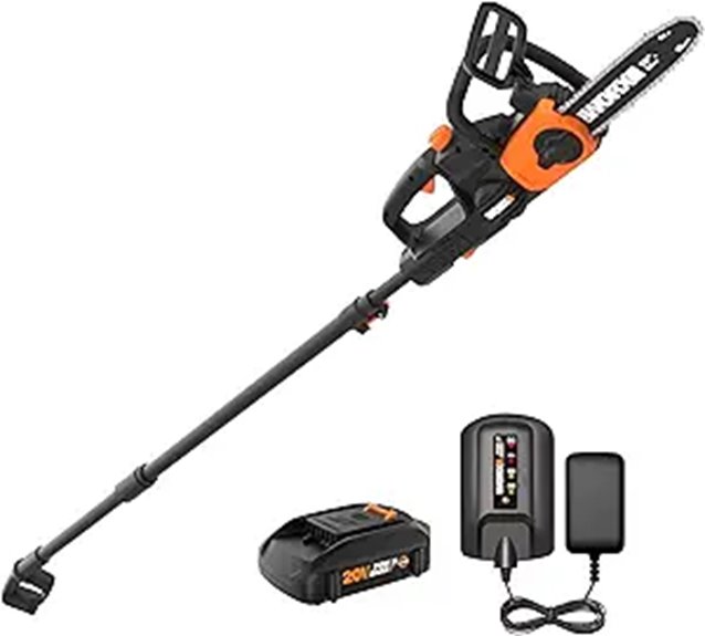 Worx WG323 20V Cordless Pole/Chain Saw with Battery