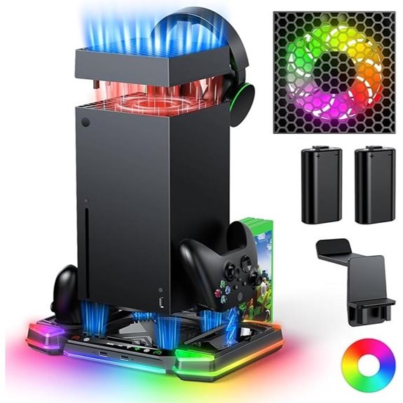 Auto Cooling Fan & Charge Stand for Xbox Series X
