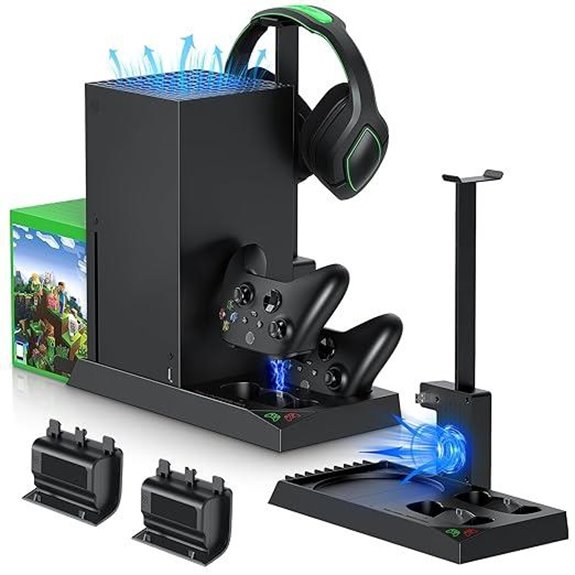 MENEEA Cooling Fan & Charging Stand for Xbox Series X