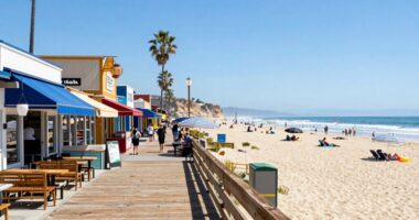 beach town with activities