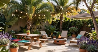 cozy lush outdoor space