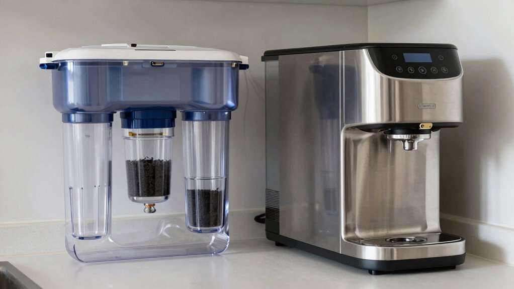filtering or softening water