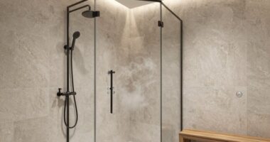 high end shower system features