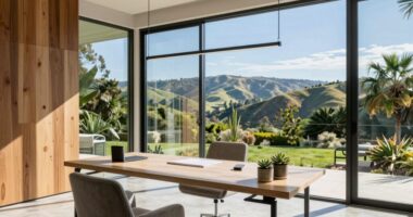 light filled california workspace
