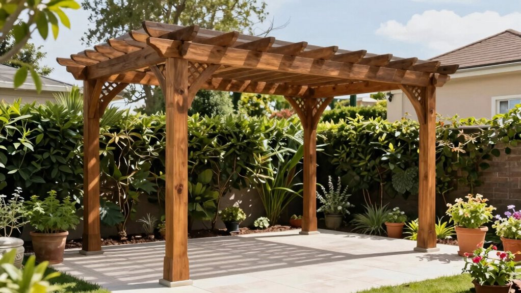 pergola design and material selection