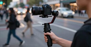 steady handheld camera footage