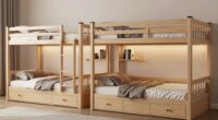 top bunk beds with storage