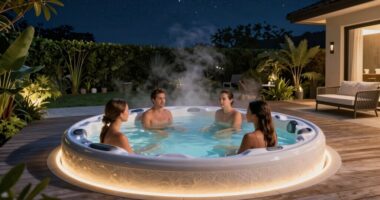 top four person hot tubs