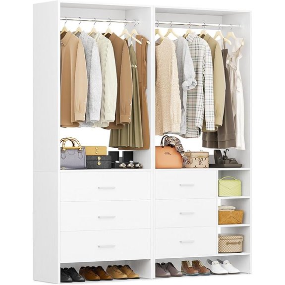 white six drawer organizer